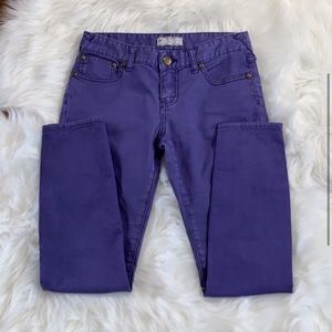 Free People Royal Purple Skinny Jeans